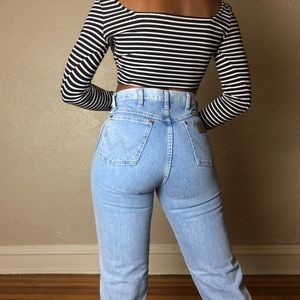 High rise vintage wrangler denim jeans